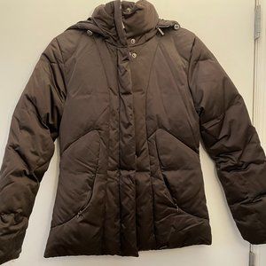 Brown Winter Jacket with faux fur lining